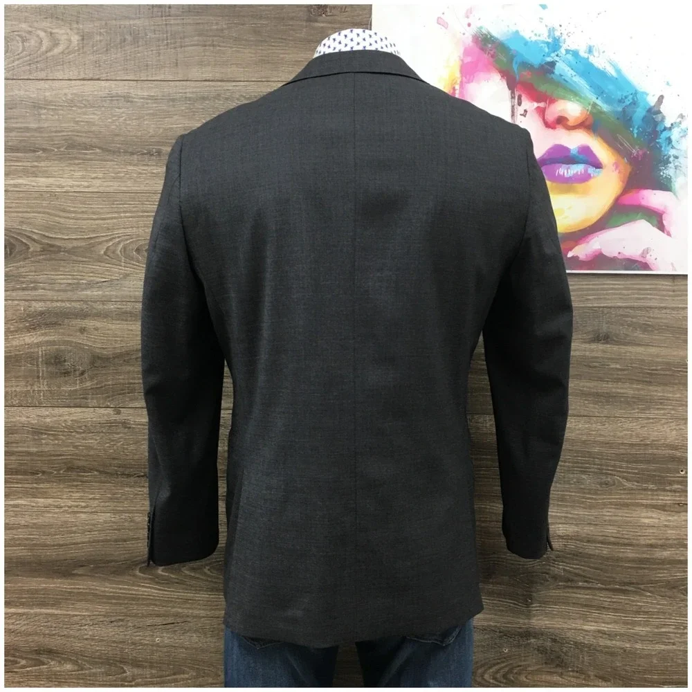 J CREW LUDLOW Men Wool Blazer Sport Coat Casual Jacket Size 44R Slim Fit Suit